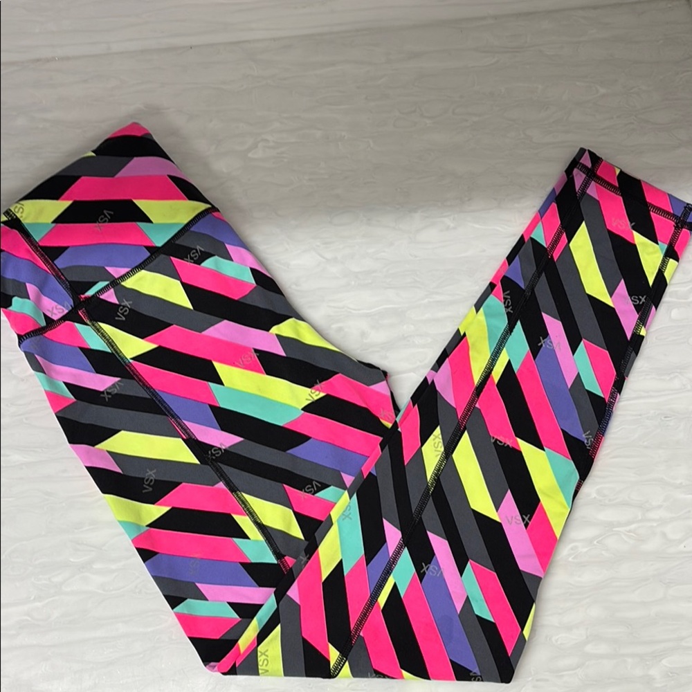 Victoria's Secret Knockout Neon Pattern Leggings Activewear